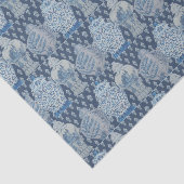 Navy quilt Chinoiserie Ginger Jar Tissuepapier (Detail)