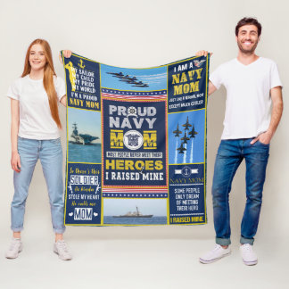 Navy Quilt, Navy Mom Quilt, cadeau voor de marine, Fleece Deken
