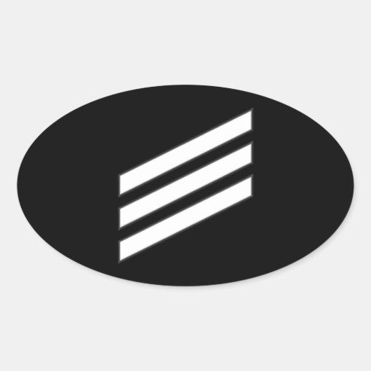 Navy Rank E-3 Seaman Ovale Sticker (Voorkant)