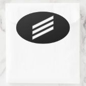 Navy Rank E-3 Seaman Ovale Sticker (Tas)