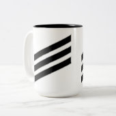 Navy Rank E-3 Seaman Tweekleurige Koffiemok (Voorkant links)