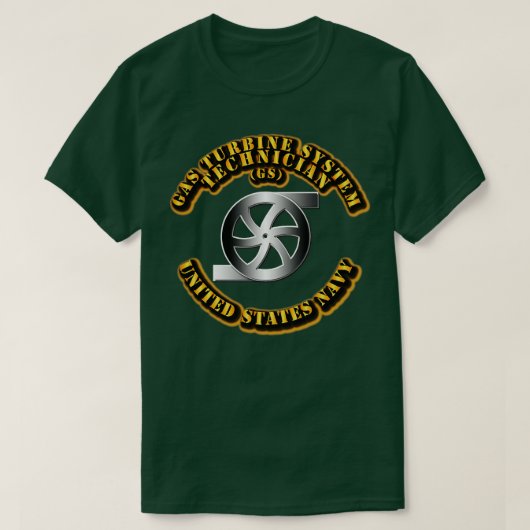 Navy rate gas turbine systeem technicus t-shirt (Design voorkant)