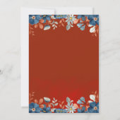 Navy Red Geometric Ramadan Iftar Dinner Invitation Kaart (Achterkant)