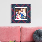Navy Red Green Tartan Aangepaste foto Canvas Afdruk (Insitu (Woonkamer))