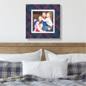 Navy Red Green Tartan Aangepaste foto Canvas Afdruk (Insitu (Slaapkamer))