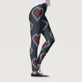 Navy Red Heart Leggings vrouwen (Rechts)