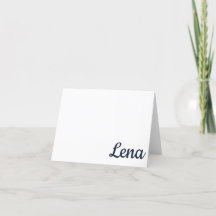 NAVY, RED Oxford, MS gepersonaliseerde Note Kaart