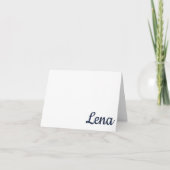 NAVY, RED Oxford, MS gepersonaliseerde Note Kaart (Voorkant)