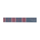 Navy Red Plaid Tartan Buffel Modern Minimalist (Individueel)