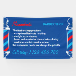 Navy Red Pole Supply Service Barber Shop Spandoek
