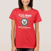 Navy Red Shirten op vrijdag voor vrouwen T-shirt (Voorkant)