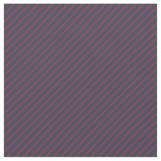Navy & Red Stripes Stof (Close Up)
