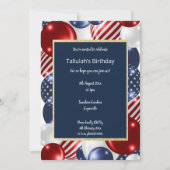 NAVY RED & WHITE PATRIOTIC ELEGANT KAART (Voorkant)