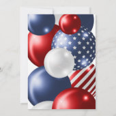 NAVY RED & WHITE PATRIOTIC ELEGANT KAART (Achterkant)