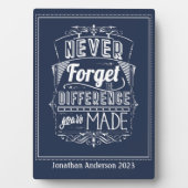 Navy Retirement Vergeet nooit Fotoplaat (voorkant)