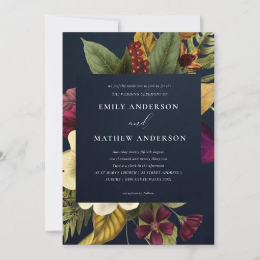 NAVY  RETRO BURGUNDY GEEL KAART (Voorkant)