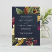 NAVY  RETRO BURGUNDY GEEL KAART (Staand voorkant)