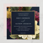 NAVY  RETRO BURGUNDY GEEL KAART (Voorkant / Achterkant)