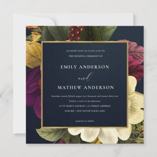 NAVY  RETRO BURGUNDY GEEL KAART (Voorkant)