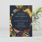 NAVY  RETRO BURGUNDY GEEL KAART (Staand voorkant)