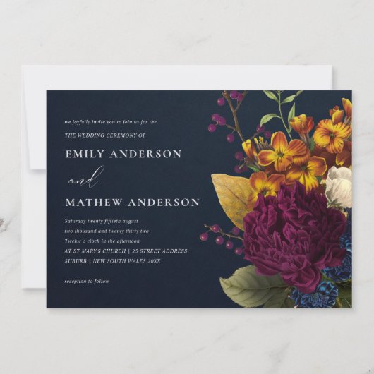 NAVY  RETRO BURGUNDY GEEL KAART (Voorkant)