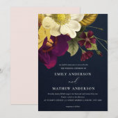 NAVY  RETRO BURGUNDY GEEL KAART (Voorkant / Achterkant)