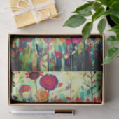 Navy Rode Kleur Bloem Abstract Schilderij Decoupag Tissuepapier (Geschenk)