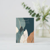 Navy Roest Goud Tropische Blad Haarspeld Clip Disp Visitekaartje (Staand voorkant)