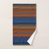 Navy & Roest Verticale Strepen Bad Handdoek (Handdoek)
