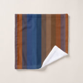 Navy & Roest Verticale Strepen Bad Handdoek (Wasdoekje)