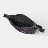 Navy Rood en Wit Patroon Fanny Pack Heuptasje (Open)