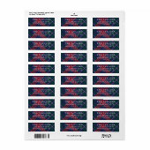 Navy Rood Groen Tartan Plaid Kerstadres Etiket (Full Sheet)