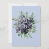 NAVY ROOS EUCALYPTUS TRIM ELEGANT WEDDING KAART (Achterkant)