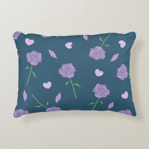 Navy Roos Floral Bohemian Botanical Pattern Accent Kussen