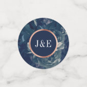 Navy Roos Gold Antiek Bouquet Wedding Confetti (Kleine voorkant)