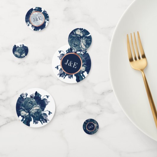 Navy Roos Gold Antiek Bouquet Wedding Confetti (Groep)