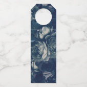 Navy Roos Gold Bouquet Wedding Flessenhanger (Achterkant)