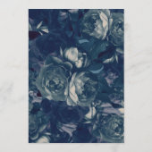 Navy Roos Gold Bouquet Wedding Menu (Achterkant)