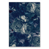 Navy Roos Gold Bouquet Wedding Table Numbers Kaart (Achterkant)