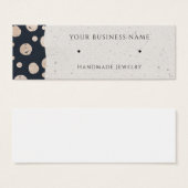 Navy Roos Gold Circles Stud voor Kaarten met beeld Mini Visitekaartjes (Voorkant /achterkant)