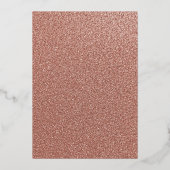 Navy Roos Gold Dress Vrijgezellenfeest Folie Folie Uitnodiging (Achterkant)