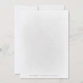 Navy Roos Gold Elegant Dress Vrijgezellenfeest Kaart (Achterkant)