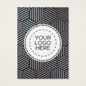 Navy Roos Gold Geometric Earring Display Card Visitekaartje (Achterkant)