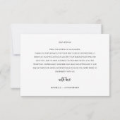 Navy & Roos Gold Glam Chic Flat - Hartelijk dank Bedankkaart (Achterkant)