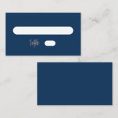 Navy & Roos Gold Glam Chic Wedding Flat Place Card Plaatskaartje (Voorkant / Achterkant)