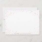 Navy Roos Gold Glitter Elegant Dress Save the Date (Achterkant)