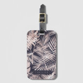 Navy & Roos Gold Palms Bagagelabel (Voorkant (verticaal))