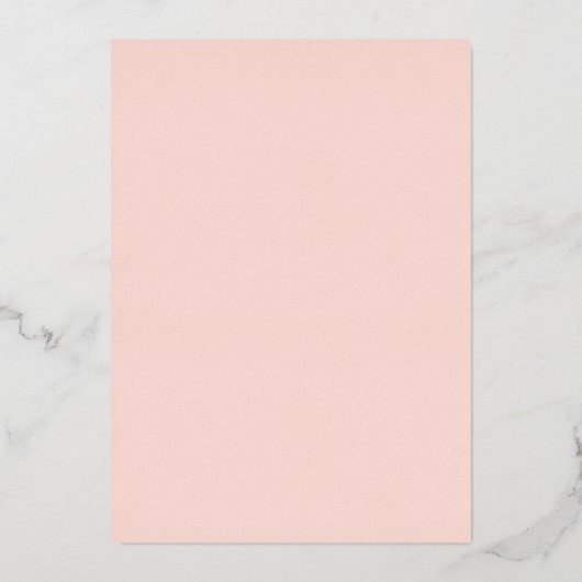 Navy Roos Goud Roze Bloemen Swirl Quinceanera Folie Uitnodiging (Achterkant)