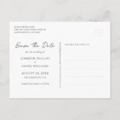 Navy Roos Gouden Folie Glitter Bruiloft Save The D Aankondigingskaart (Achterkant)