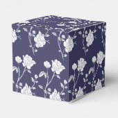 Navy Roos Wedding Favor Box Bedankdoosjes (Achterkant)